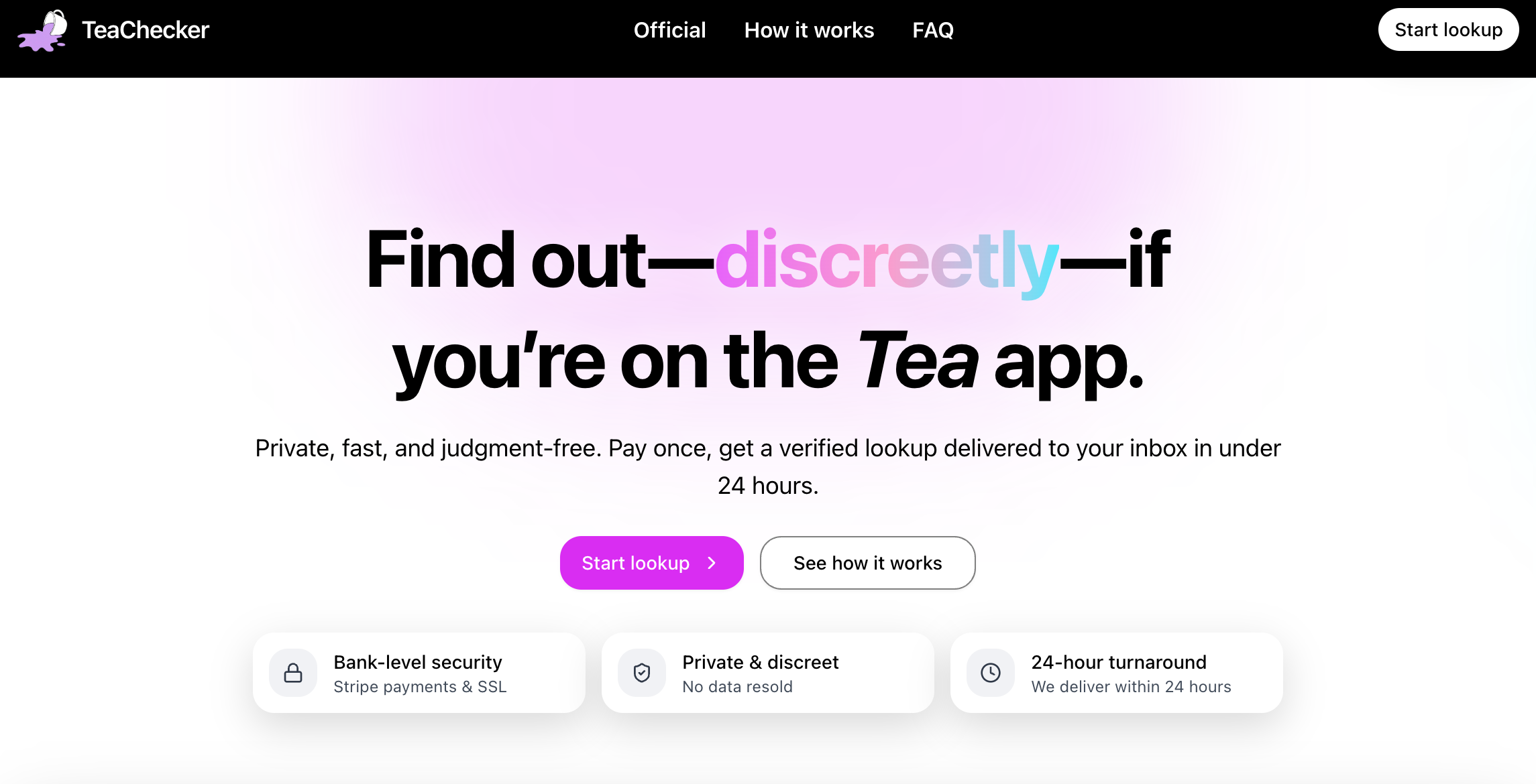 TeaChecker website screenshot