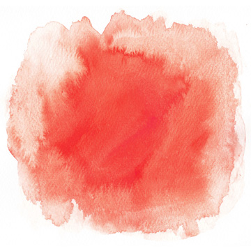 Watercolor paint, red