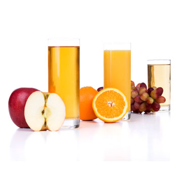 Fruit juice (apple, grape, orange)